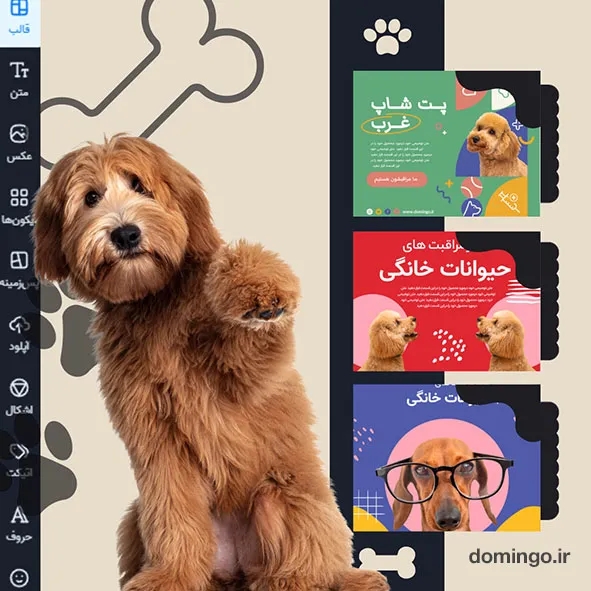 طراحی پست اینستاگرام با گوشی برای پت شاپ | 33 ایده خلاقانه