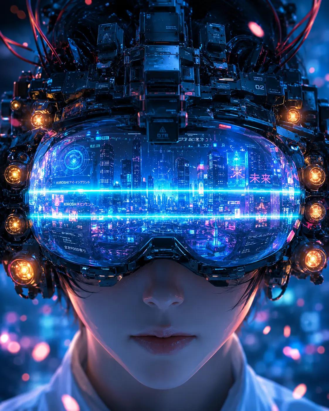 تبدیل عکس به پرتره سایبرنتیک نئونی